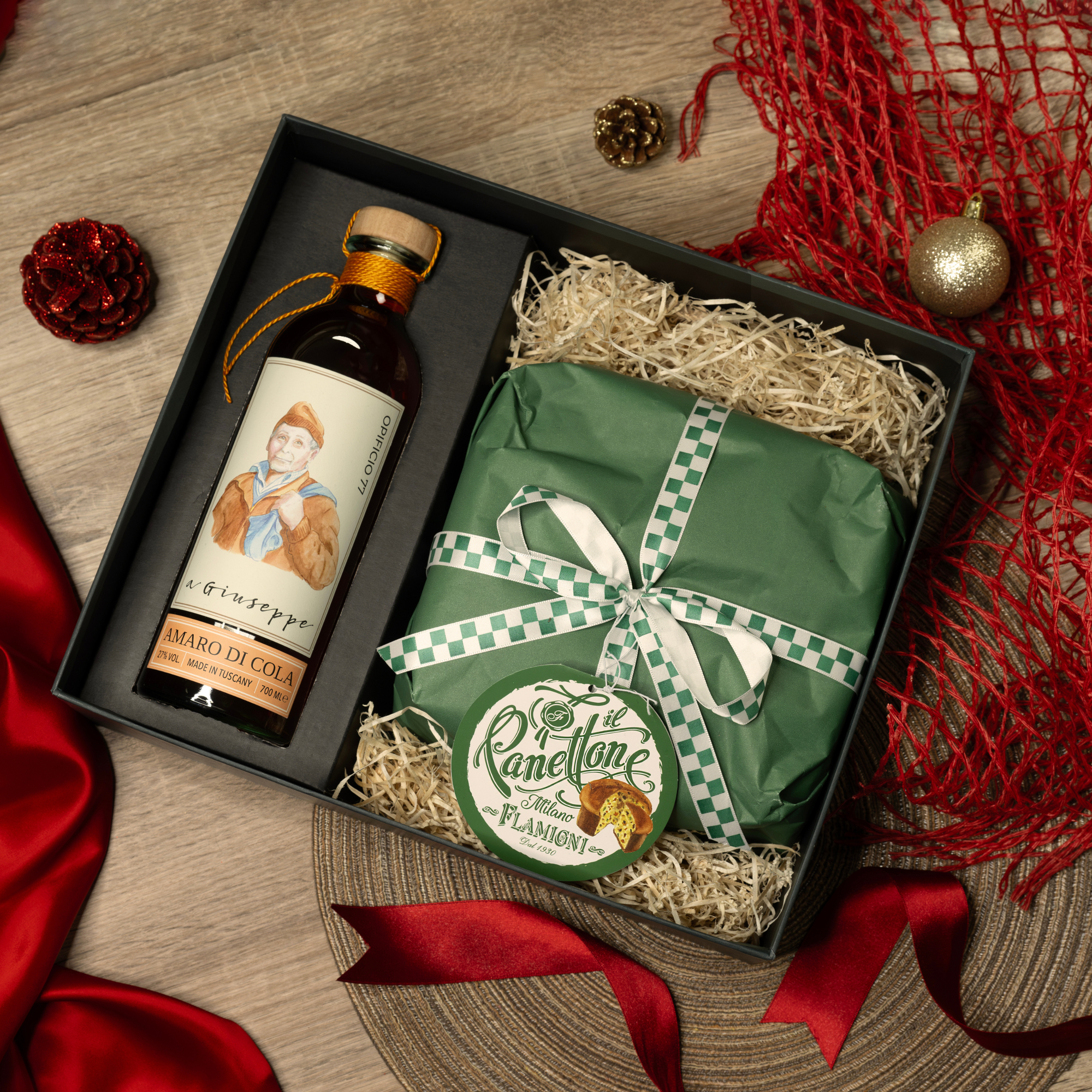 Amaro + Panettone Flamigni | Premium Gift Box