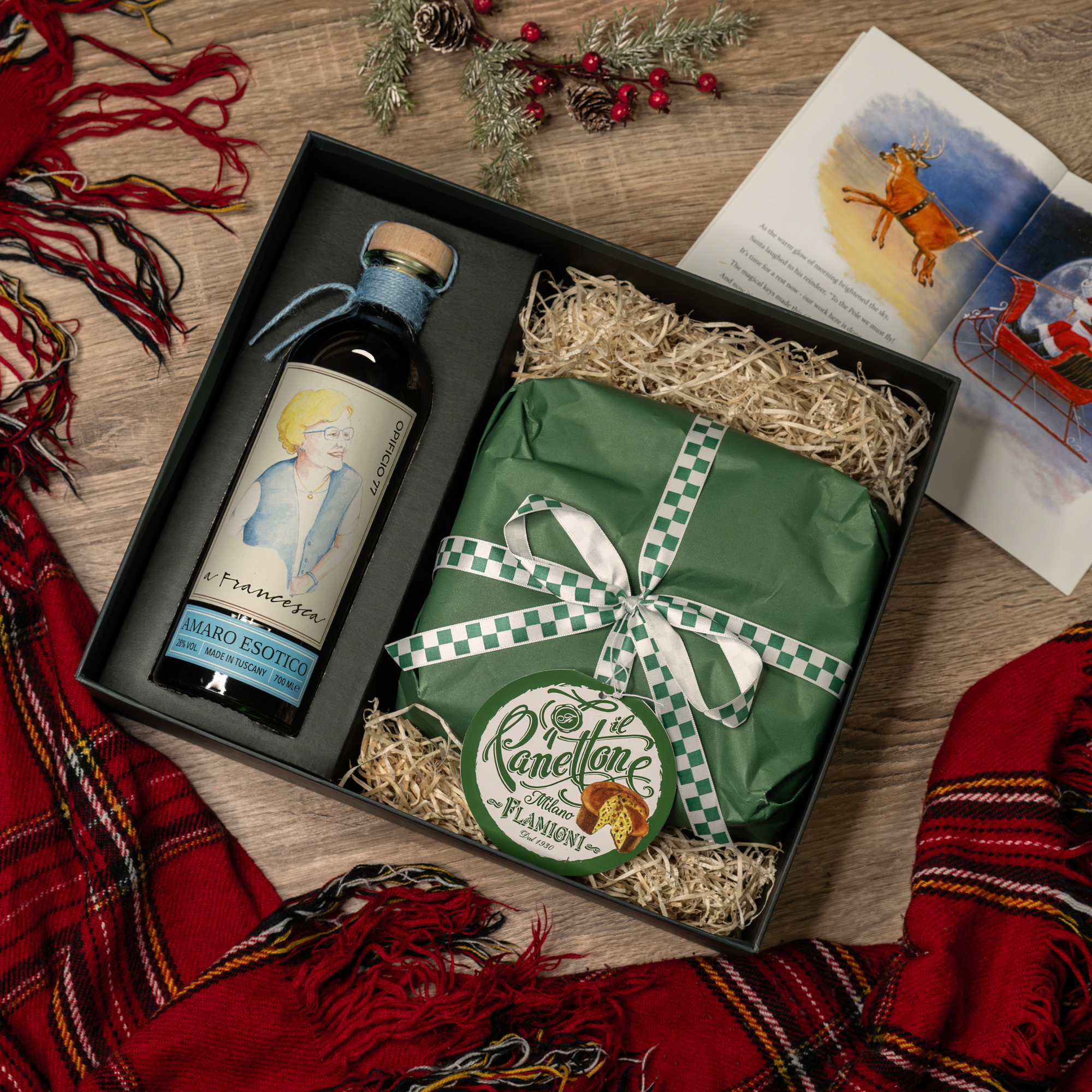 Amaro + Panettone Flamigni | Premium Gift Box
