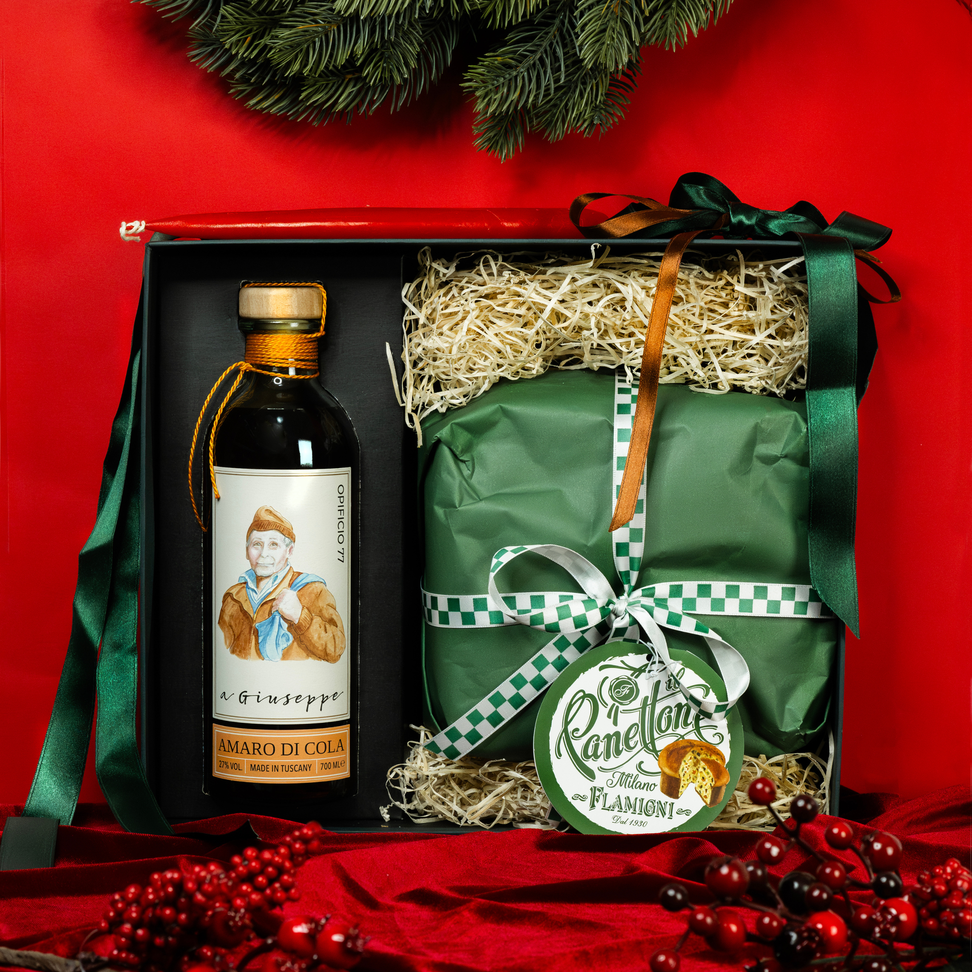 Amaro + Panettone Flamigni | Premium Gift Box