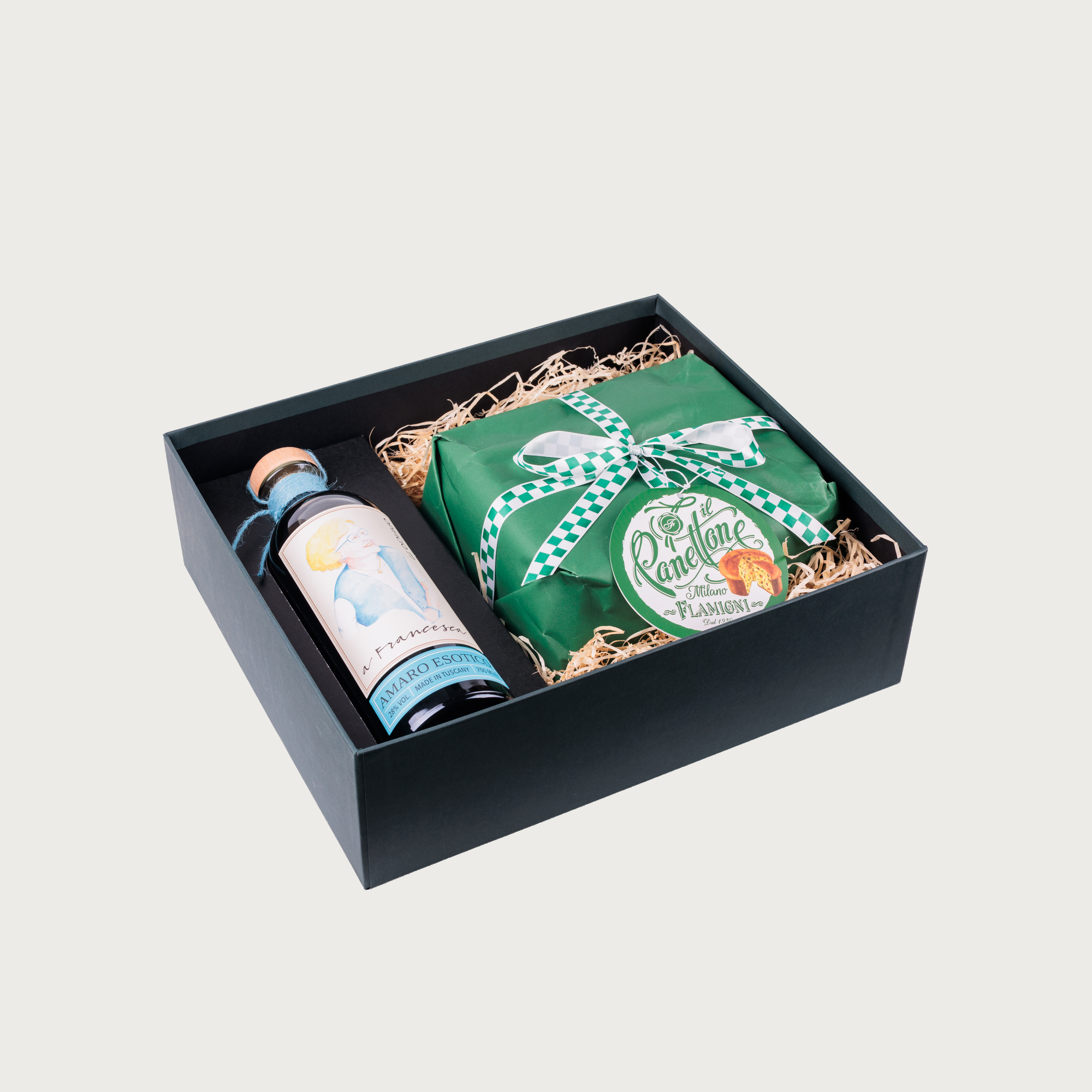 Amaro + Panettone Flamigni | Premium Gift Box